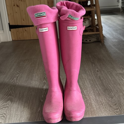 Pink hunter wellies - pink, wellington