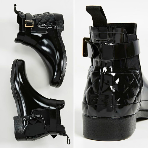 Hunter black refined - black, chelsea