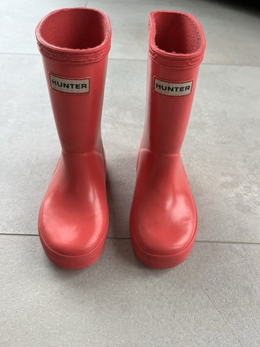 Girls red hunter wellies - girls,