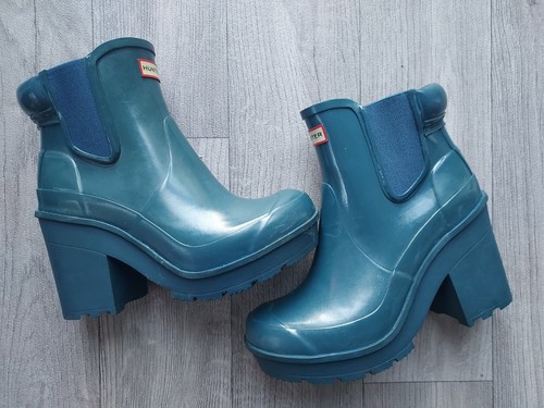 Blue hunter wellies size 4 - hunter,
