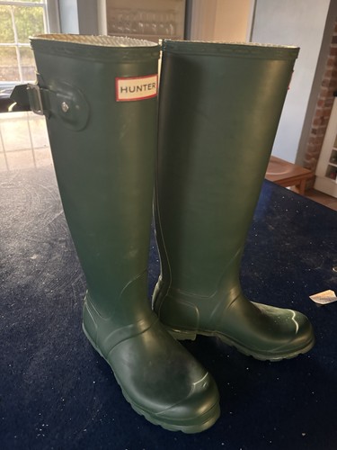 Hunter wellies size green - hunter,