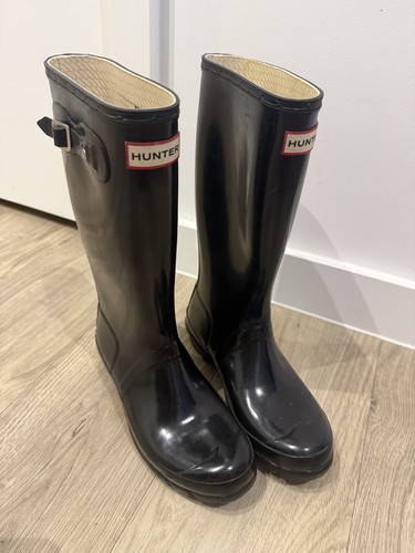 Black hunter wellies size - hunter,