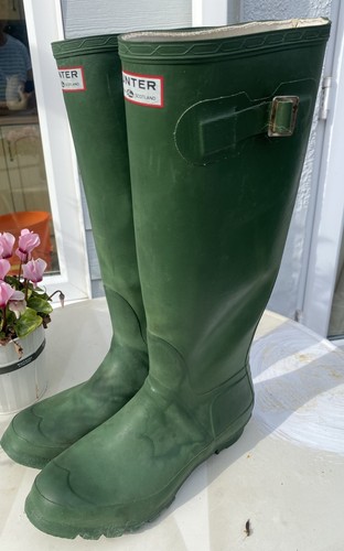 Green vintage hunter wellies - green,